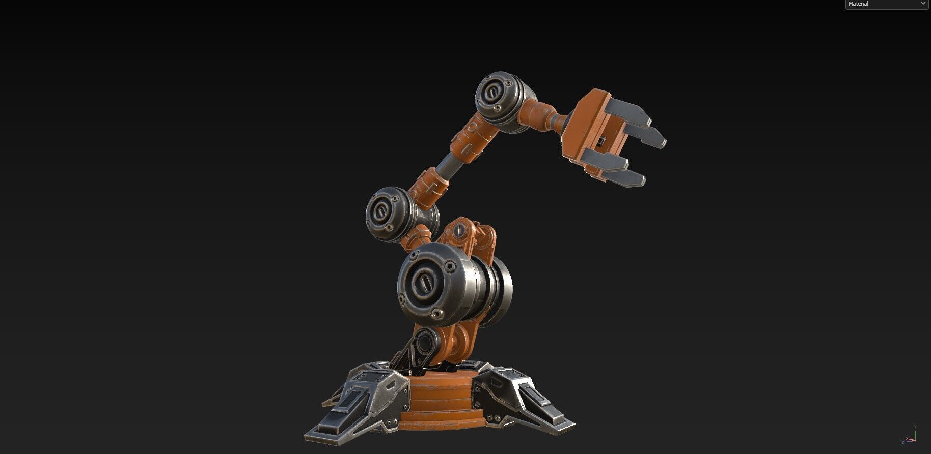 Industrial Robot Arm - 5-Textured 3D model_30
