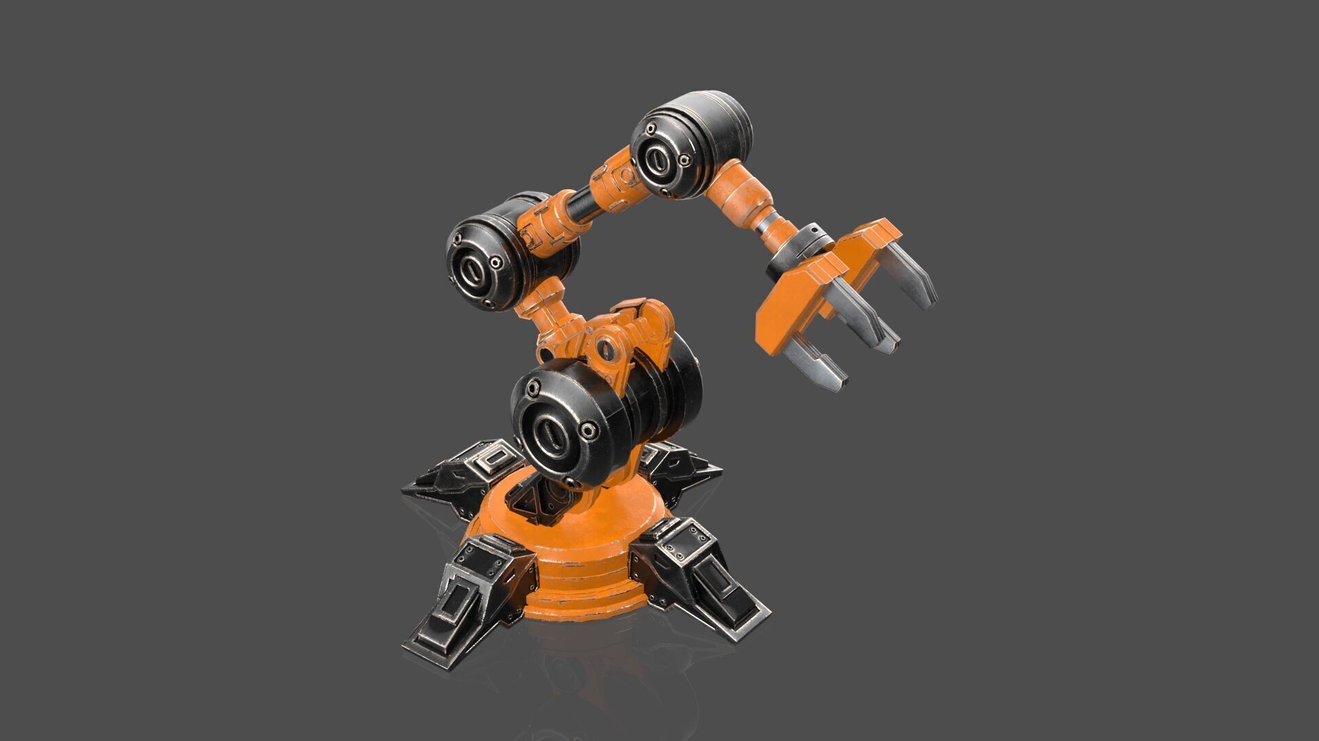 Industrial Robot Arm - 5-Textured 3D model_3