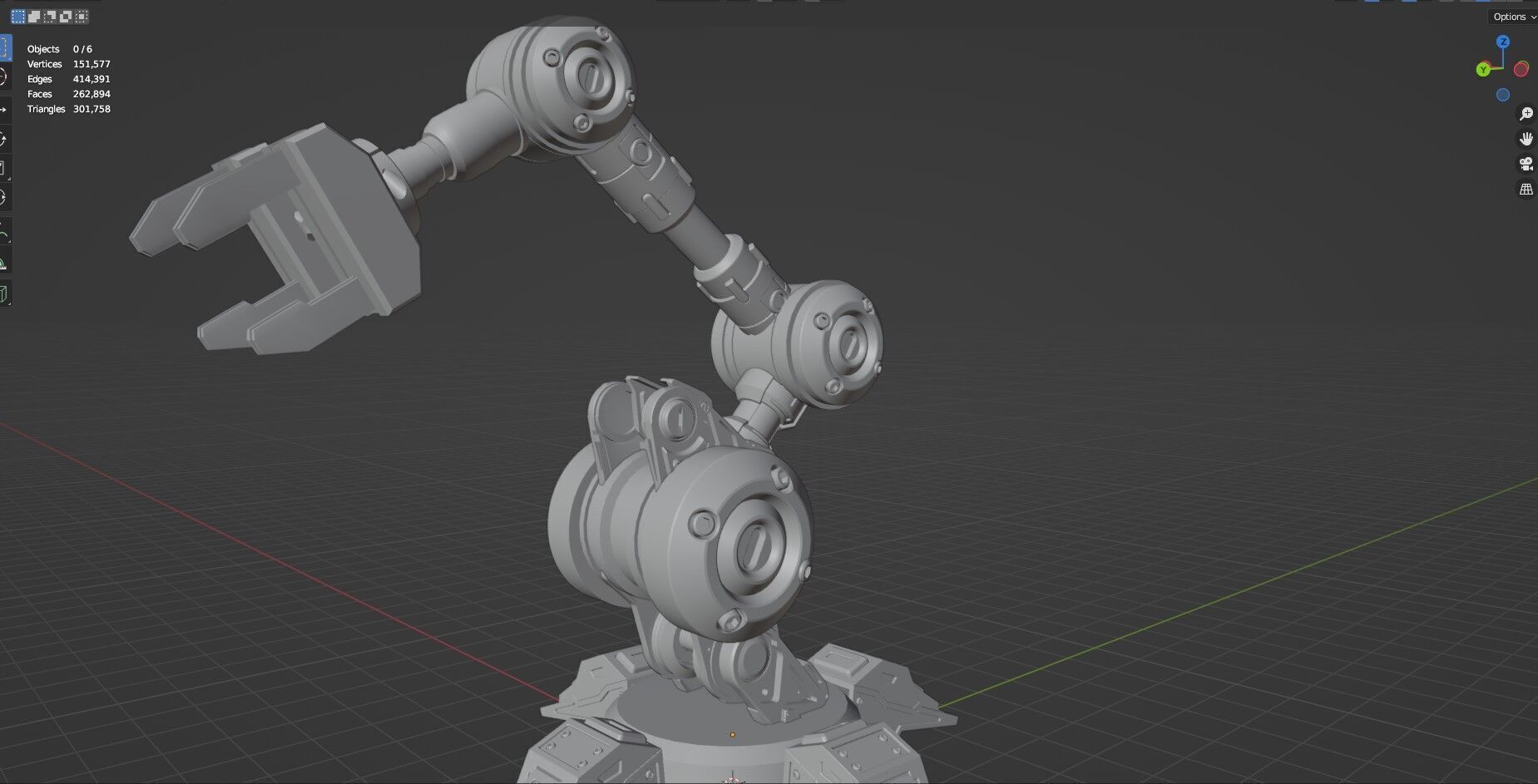 Industrial Robot Arm - 5-Textured 3D model_45