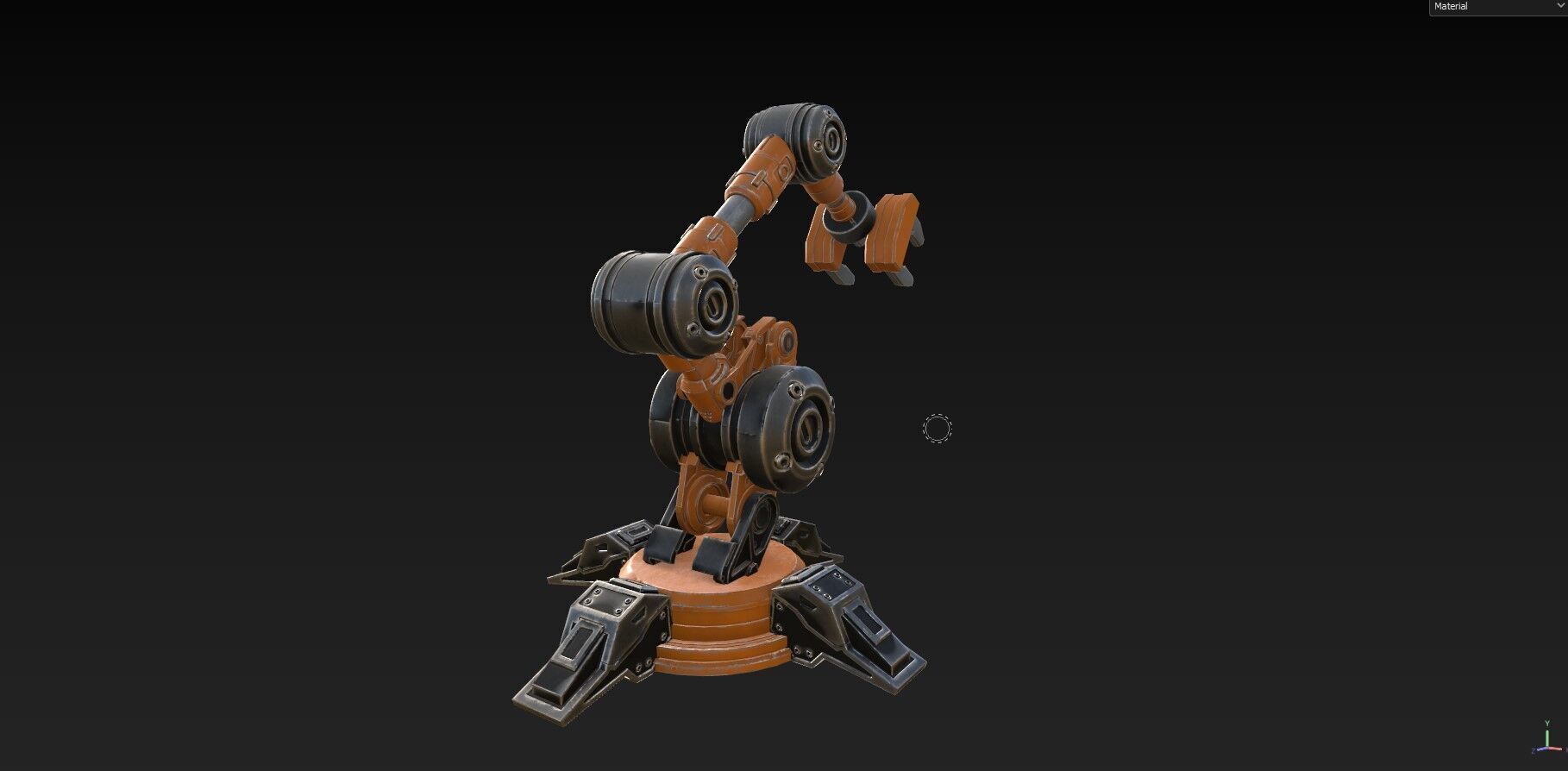 Industrial Robot Arm - 5-Textured 3D model_22