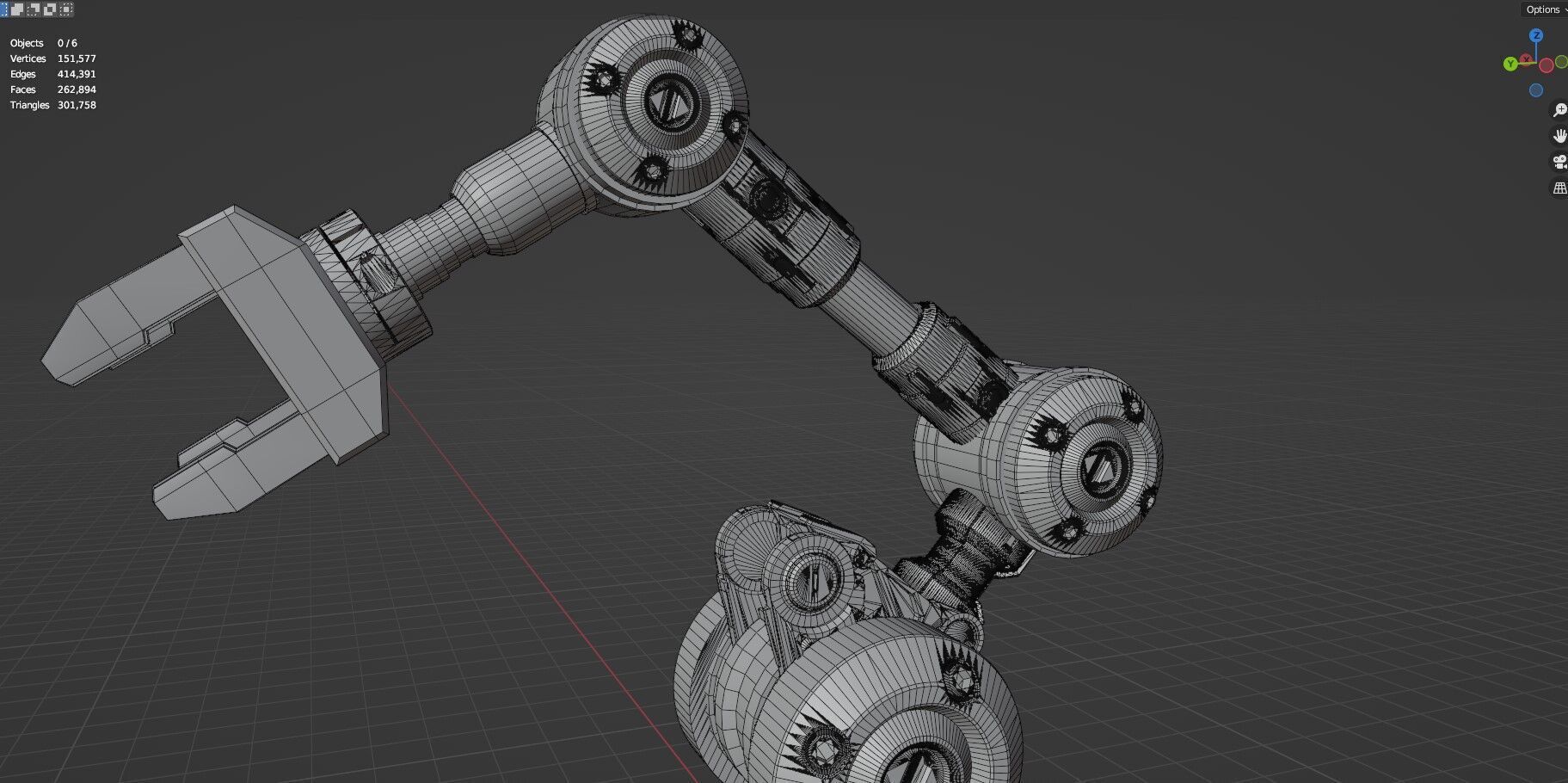 Industrial Robot Arm - 5-Textured 3D model_42