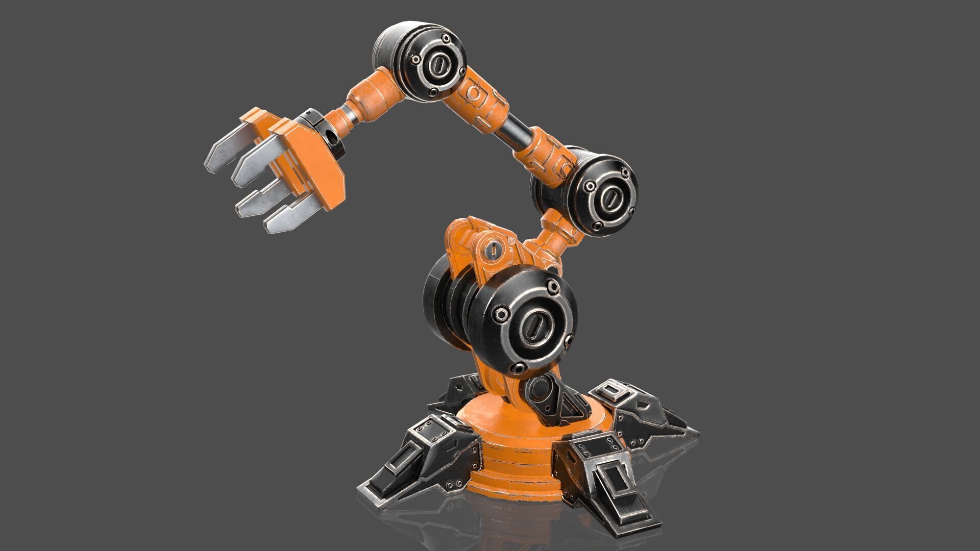 Industrial Robot Arm - 5-Textured 3D model_1