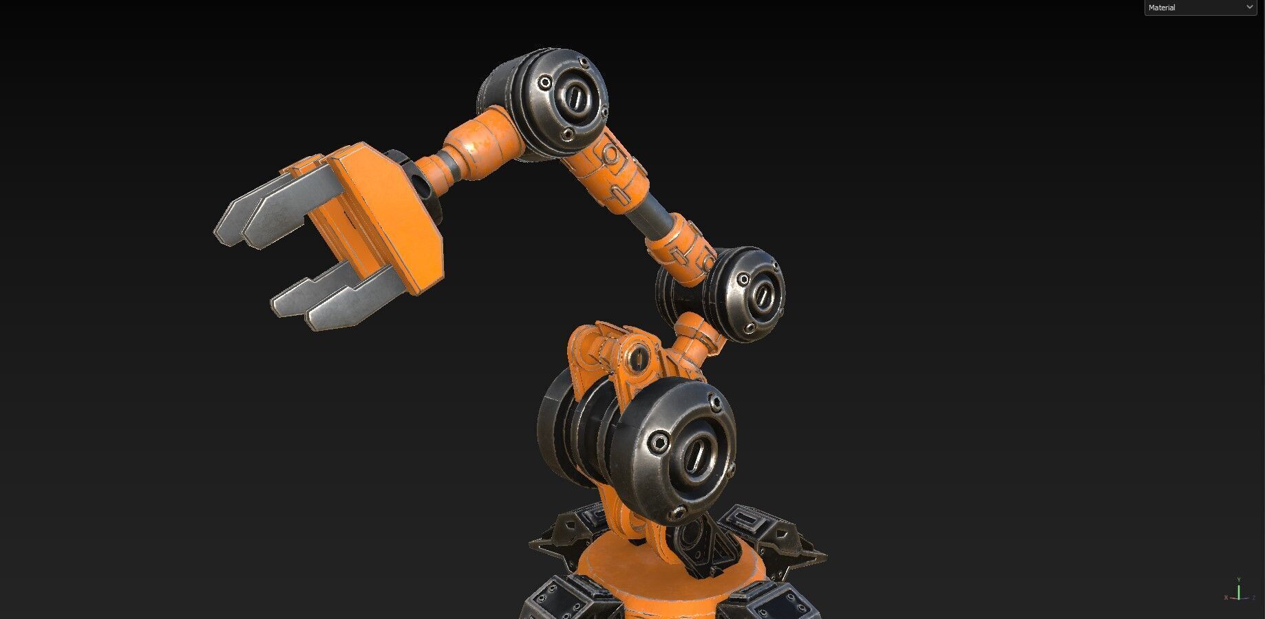 Industrial Robot Arm - 5-Textured 3D model_23