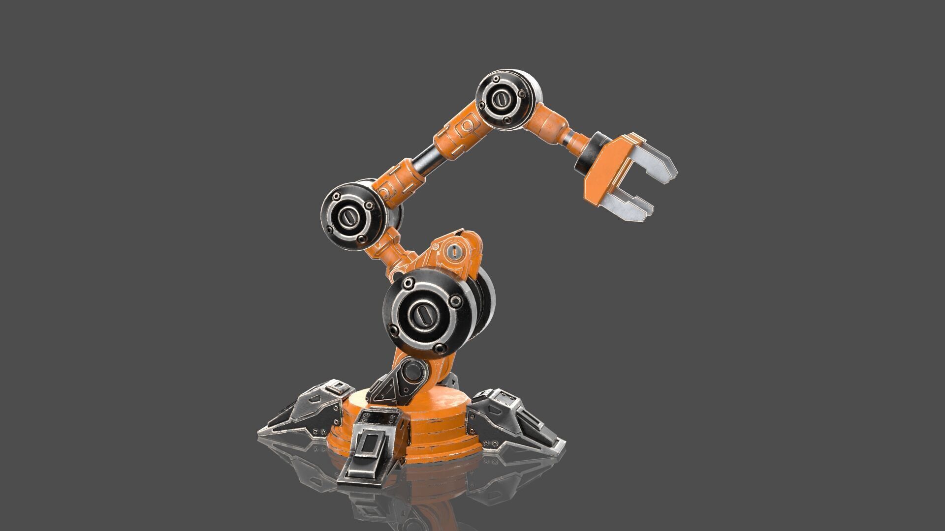 Industrial Robot Arm - 5-Textured 3D model_9