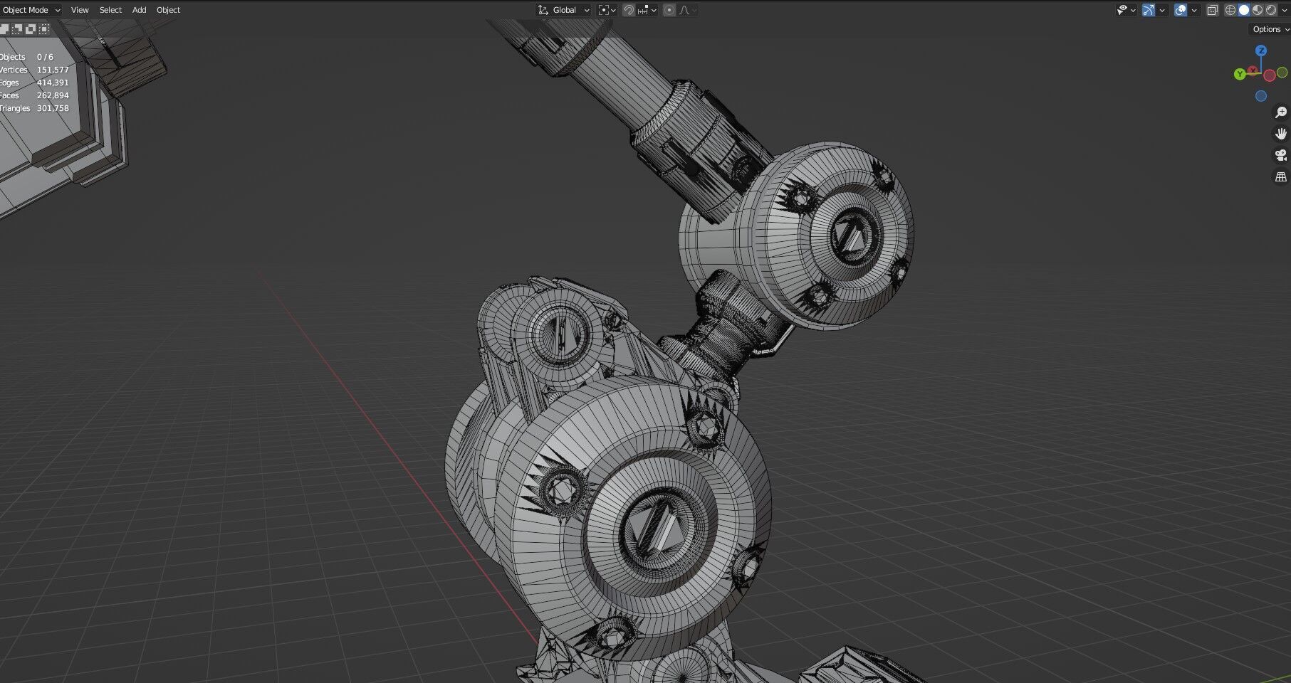 Industrial Robot Arm - 5-Textured 3D model_43