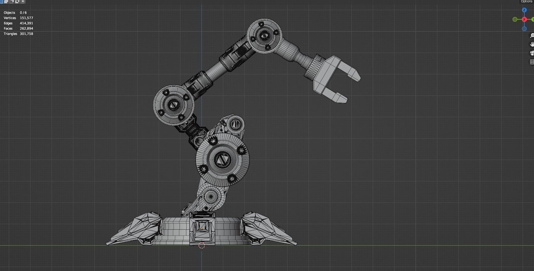 Industrial Robot Arm - 5-Textured 3D model_40