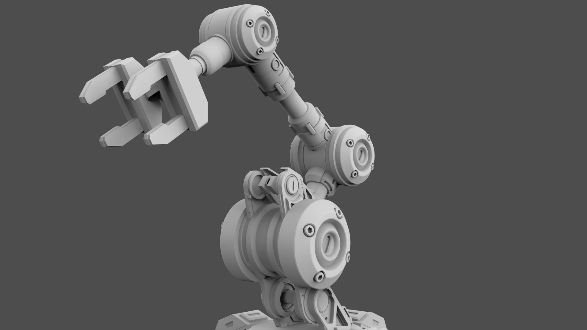 Industrial Robot Arm - 5-Textured 3D model_16