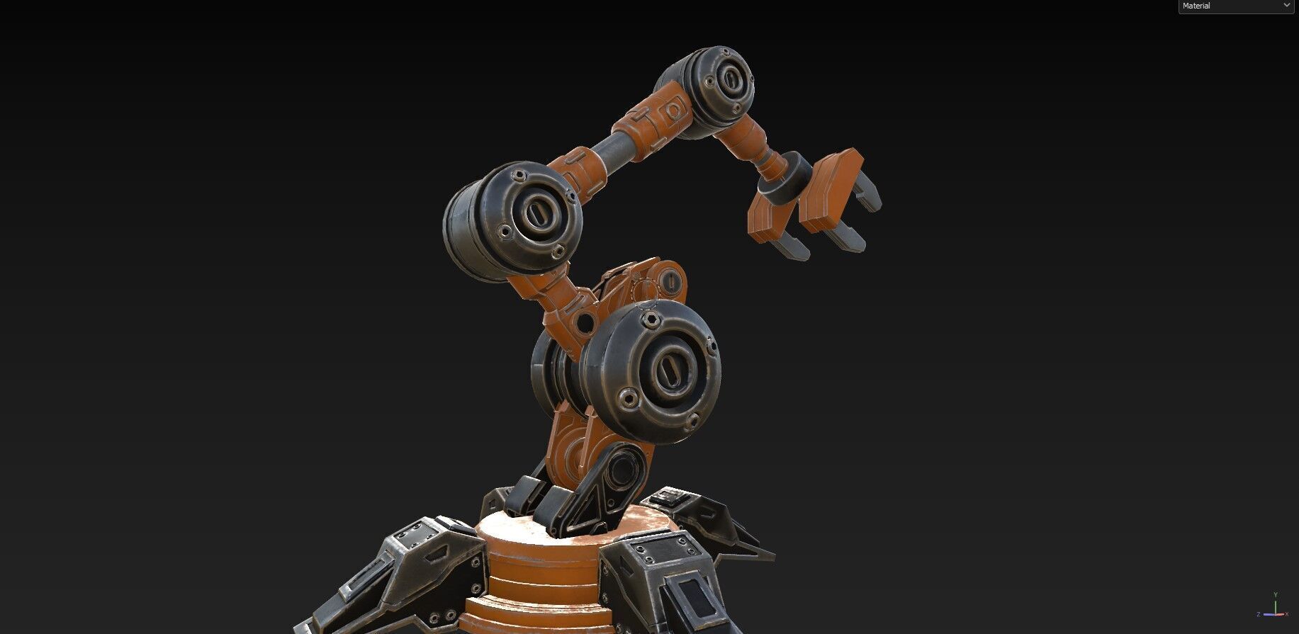 Industrial Robot Arm - 5-Textured 3D model_31