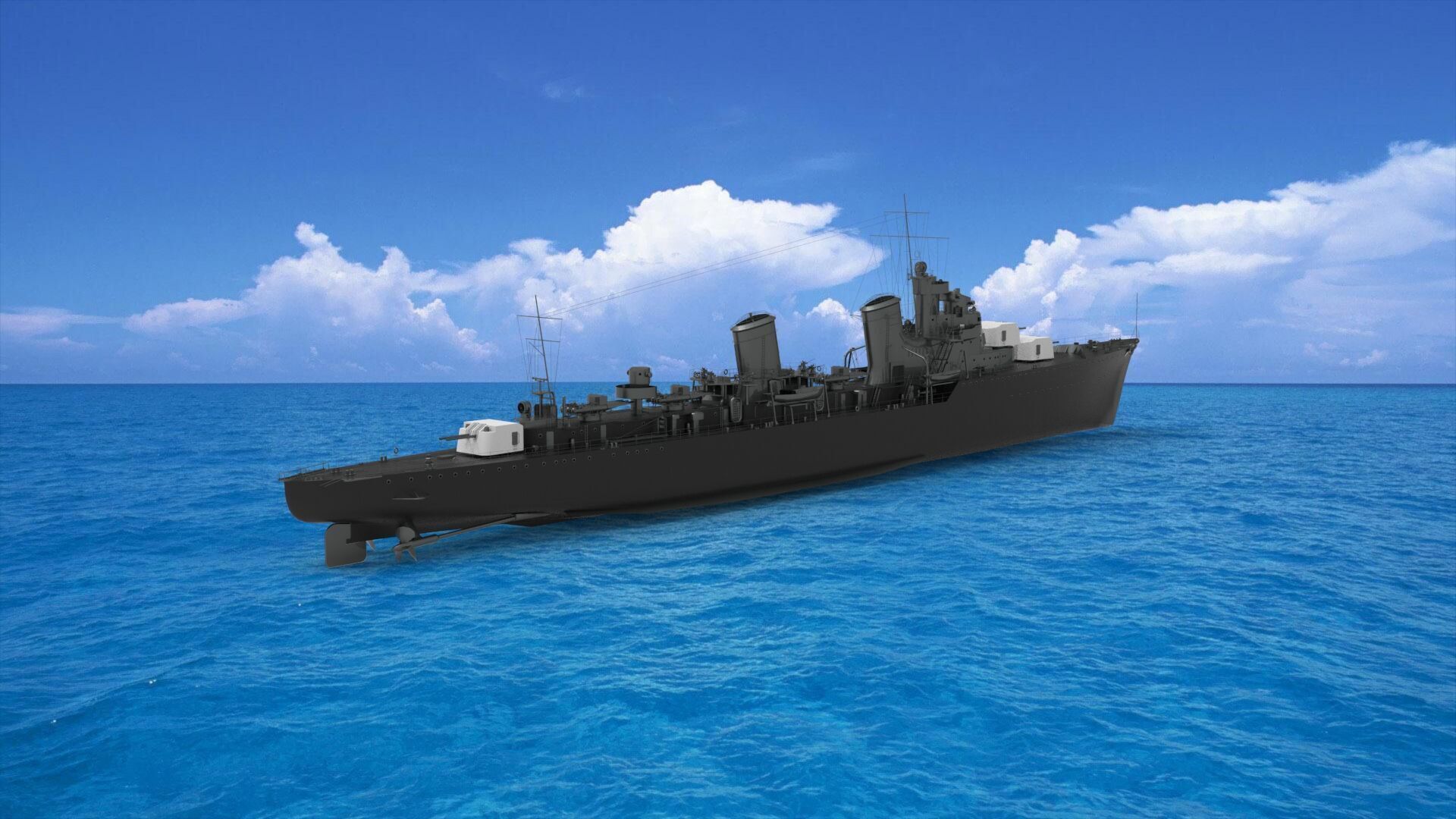 Tashkent-class destroyer 3D model_1