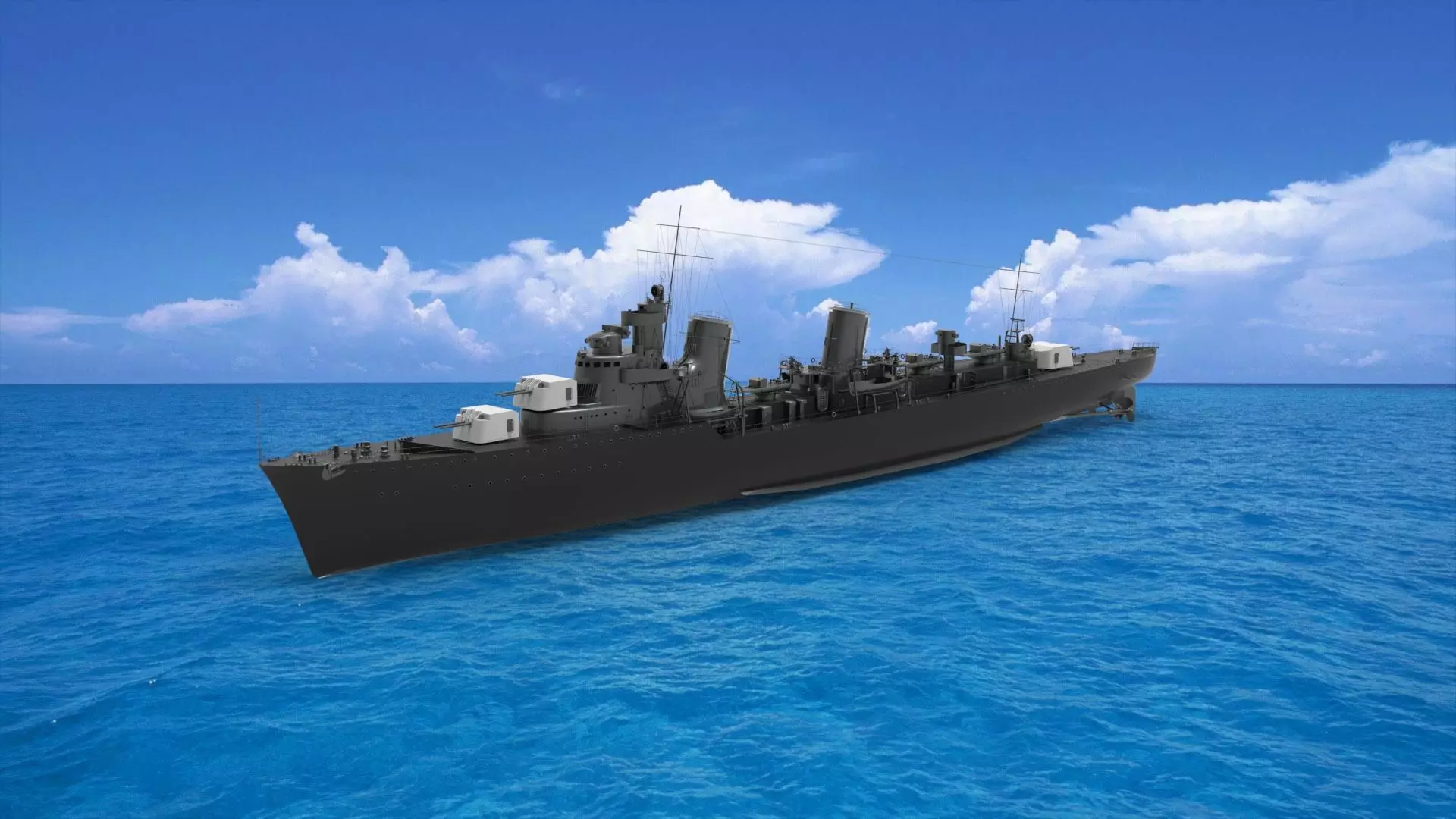 Tashkent-class destroyer 3D model_0