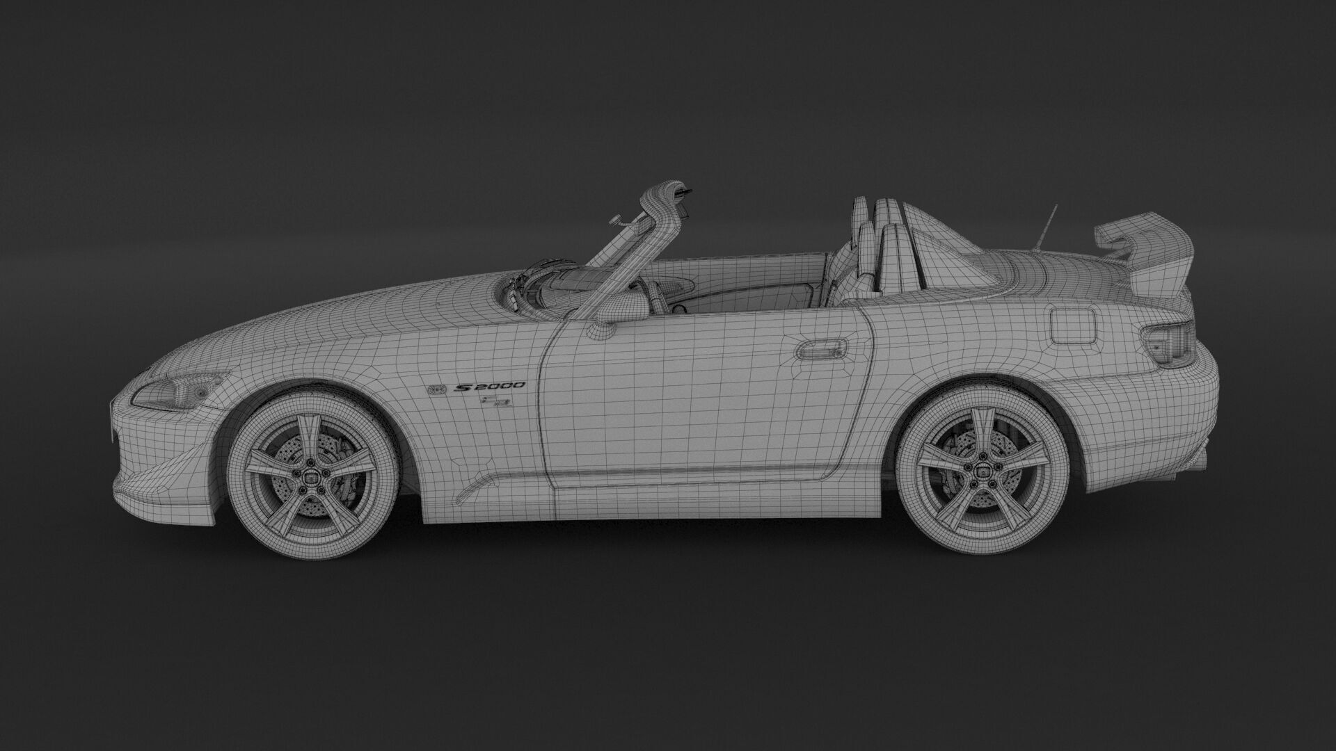 Honda S2000 ap2 CR 3D model_14