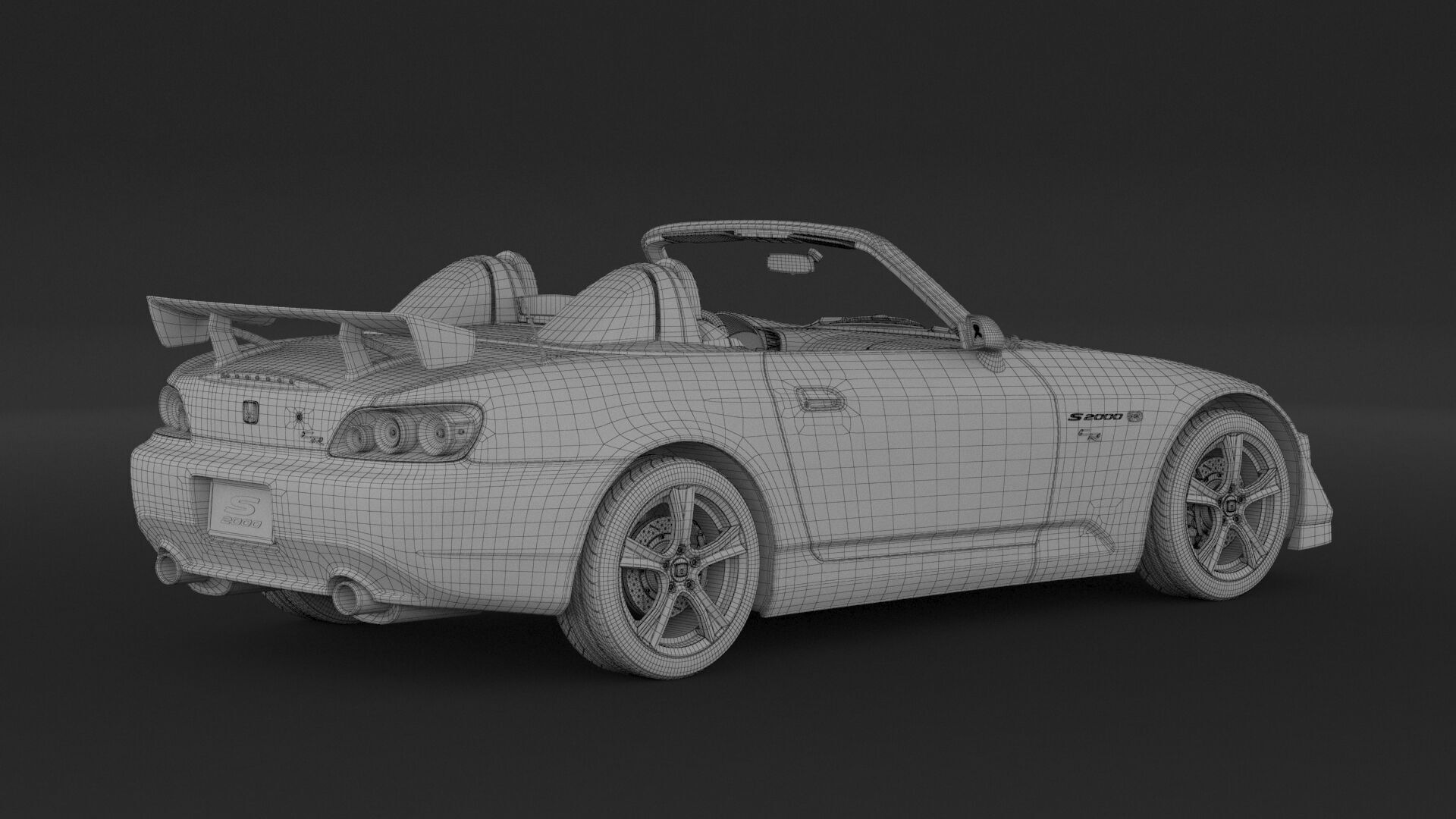 Honda S2000 ap2 CR 3D model_13