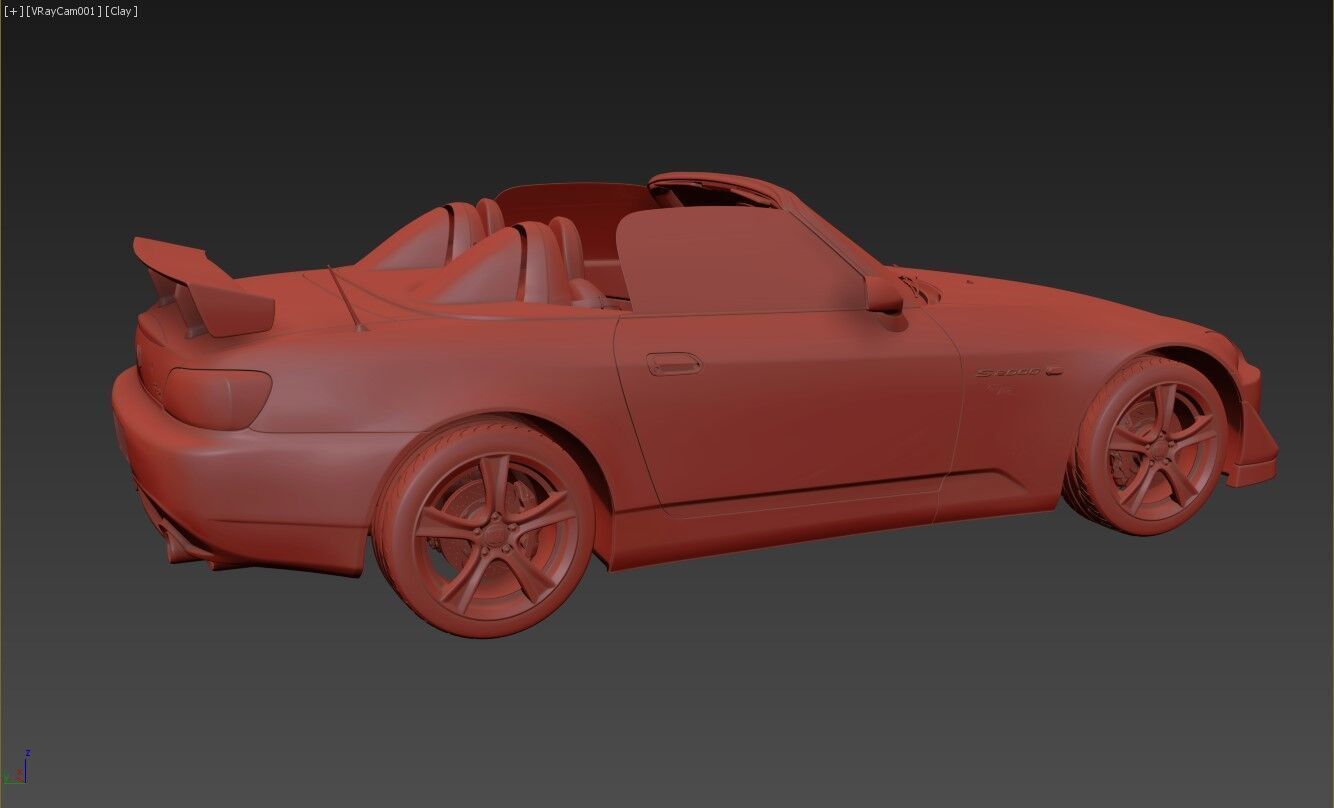 Honda S2000 ap2 CR 3D model_19