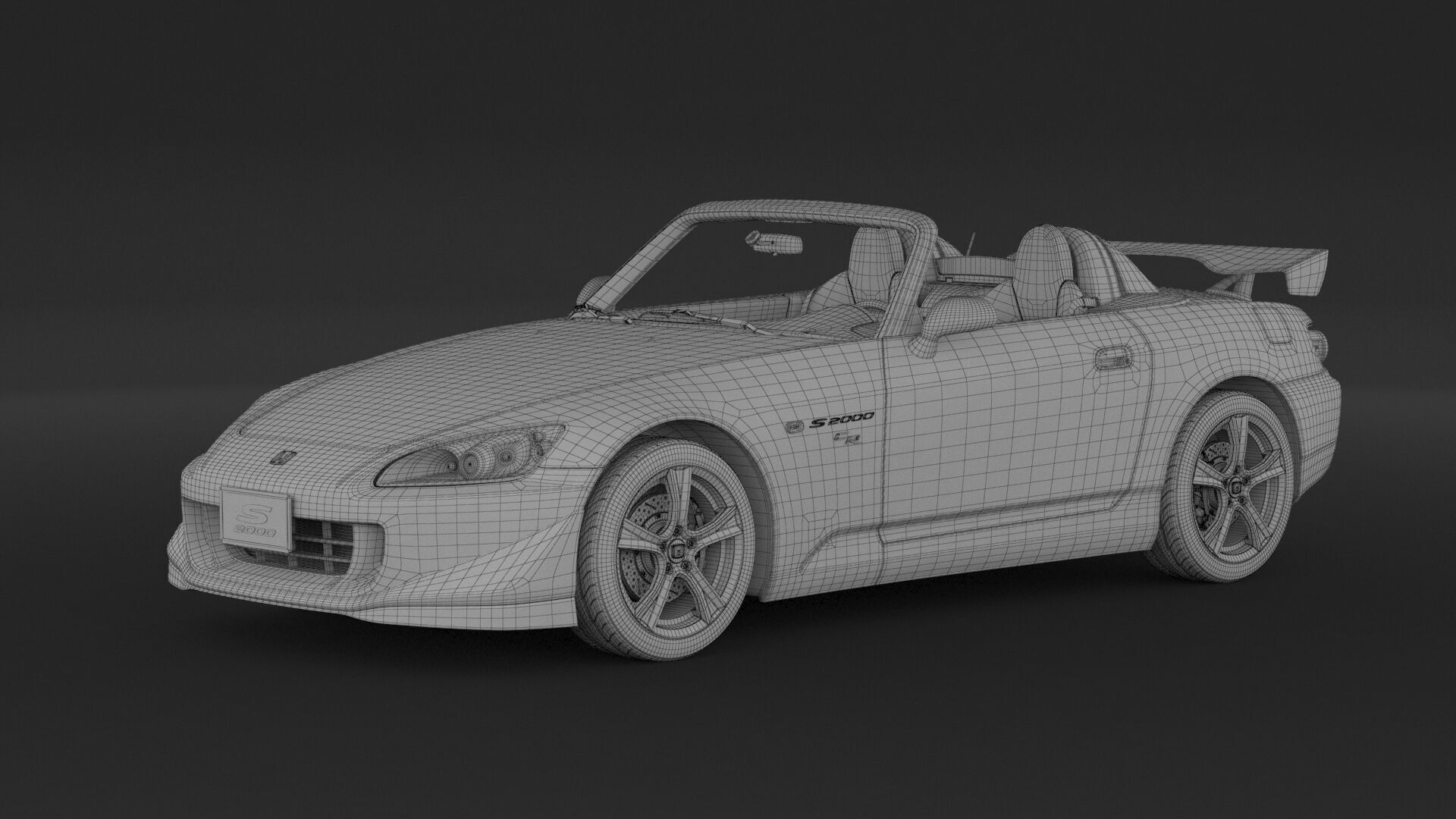 Honda S2000 ap2 CR 3D model_12