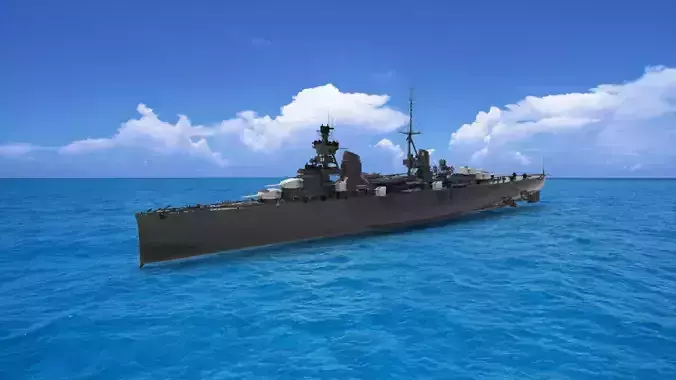 Italian cruiser Trento 3D model