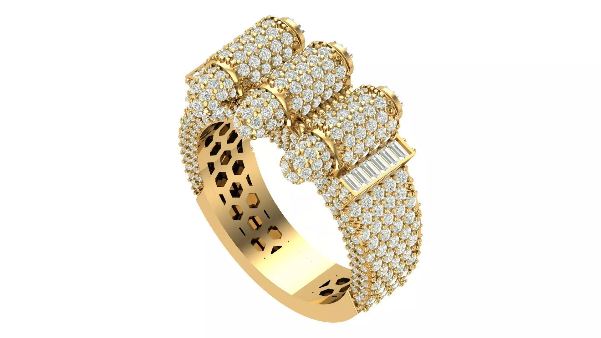 Bullet Diamound Ring 3D print model