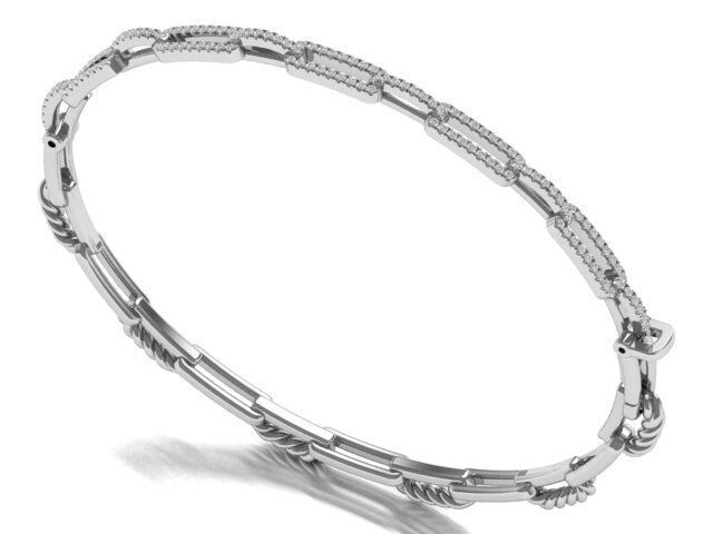 Diamond Link Bracelet 3D print model_7