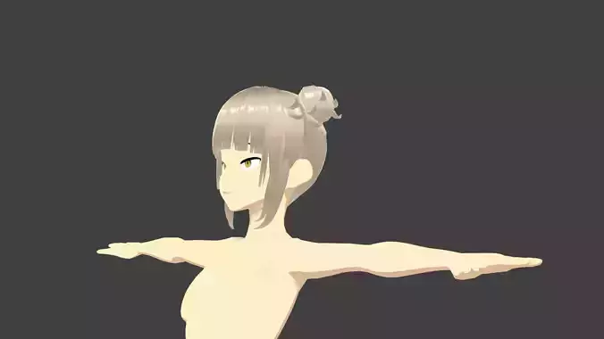 T pose rigged model - Himiko Toga anime girl 3D model