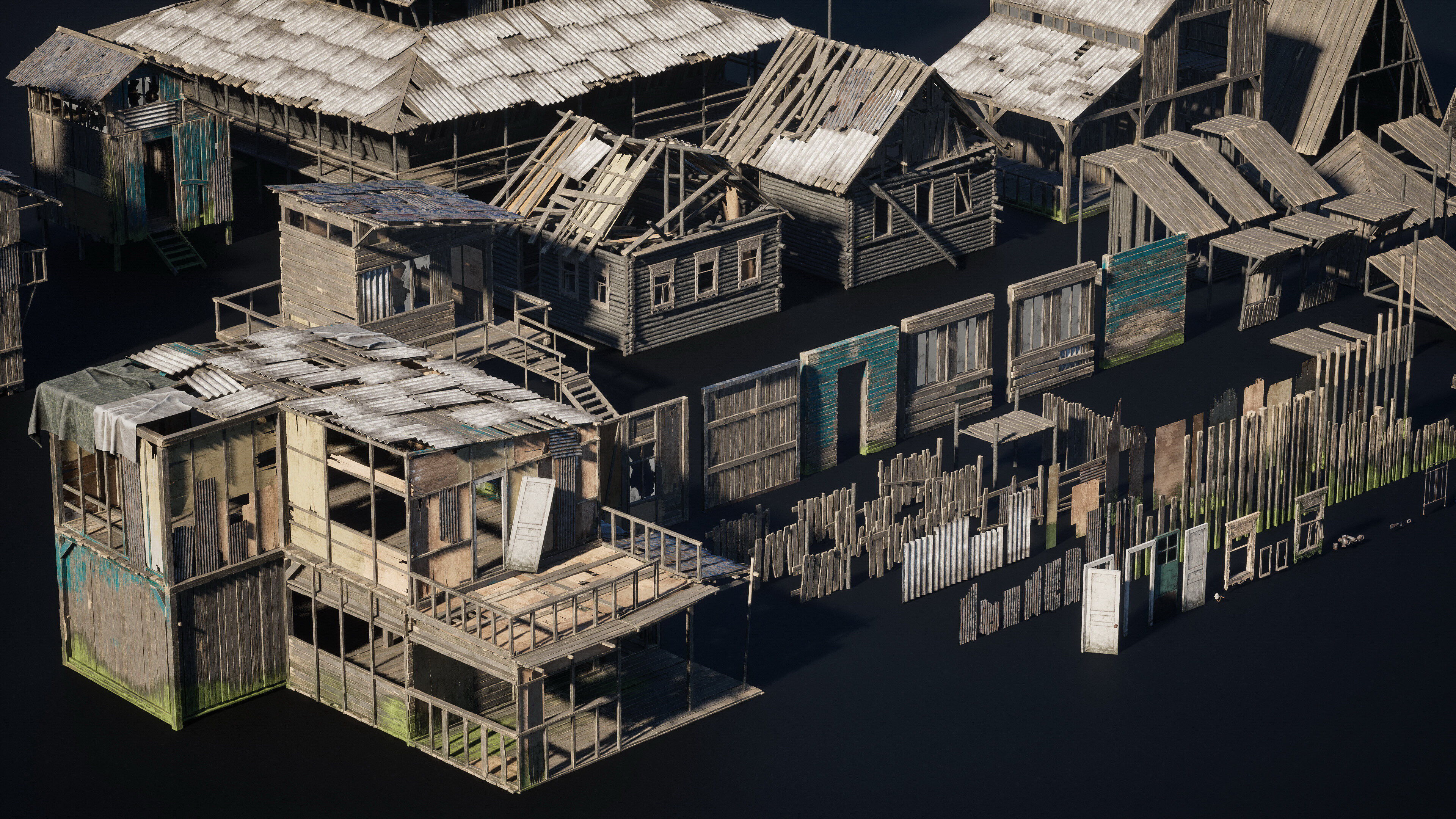 Big Slums pack Low-poly 3D model_6