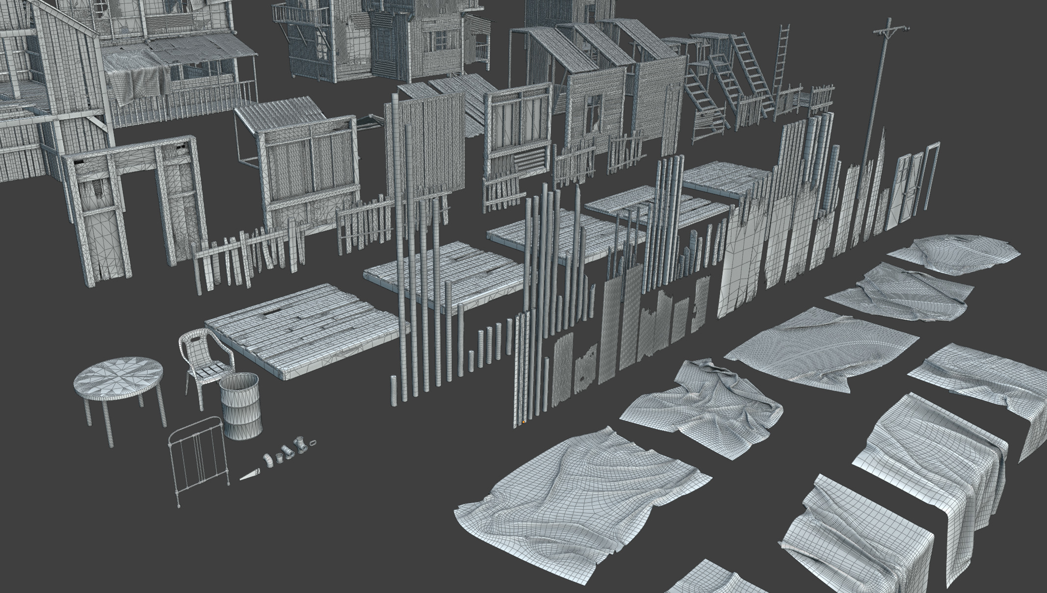 Big Slums pack Low-poly 3D model_18