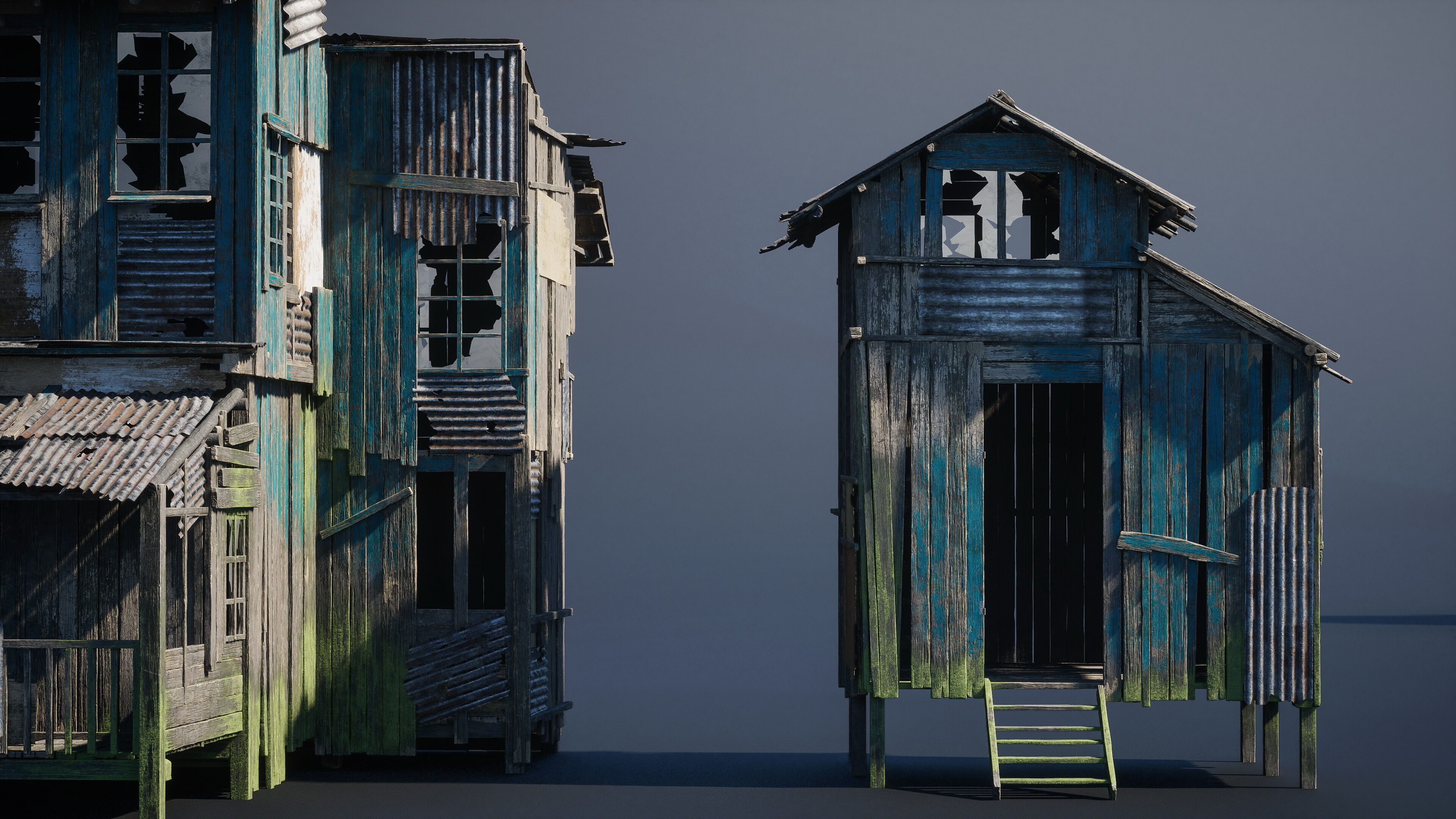 Big Slums pack Low-poly 3D model_7