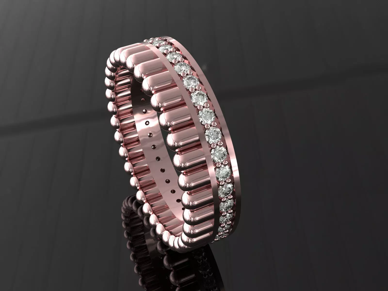 engagement ring diamond sz 19 3D print model