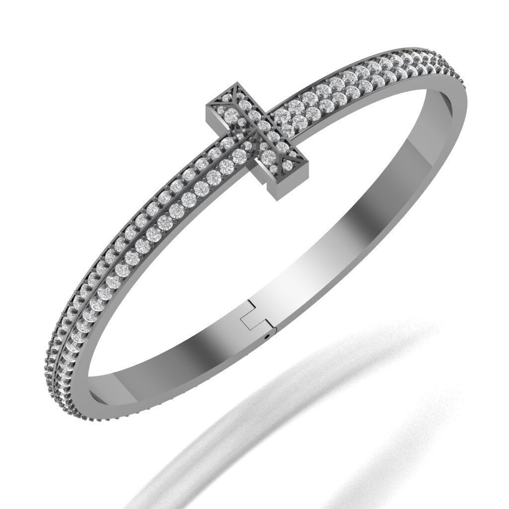 Tiffany Diamond Bracelets 3D print model_2