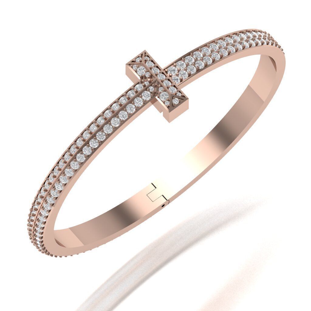 Tiffany Diamond Bracelets 3D print model_6