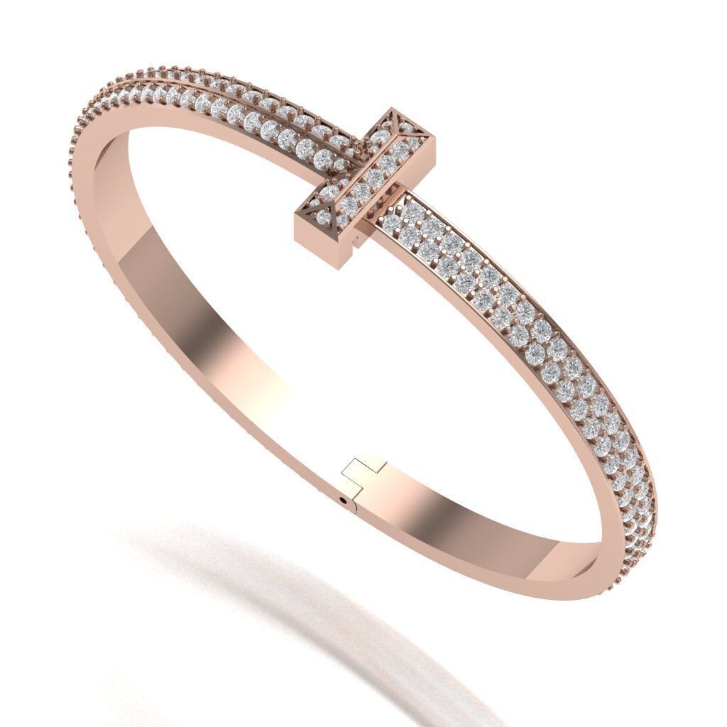 Tiffany Diamond Bracelets 3D print model_8