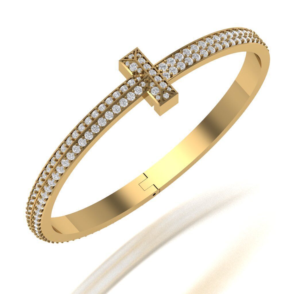 Tiffany Diamond Bracelets 3D print model_7