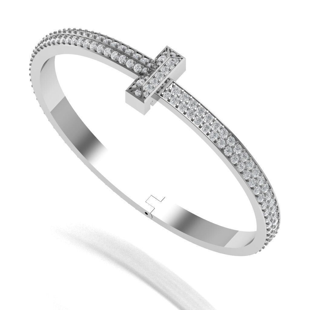 Tiffany Diamond Bracelets 3D print model_1