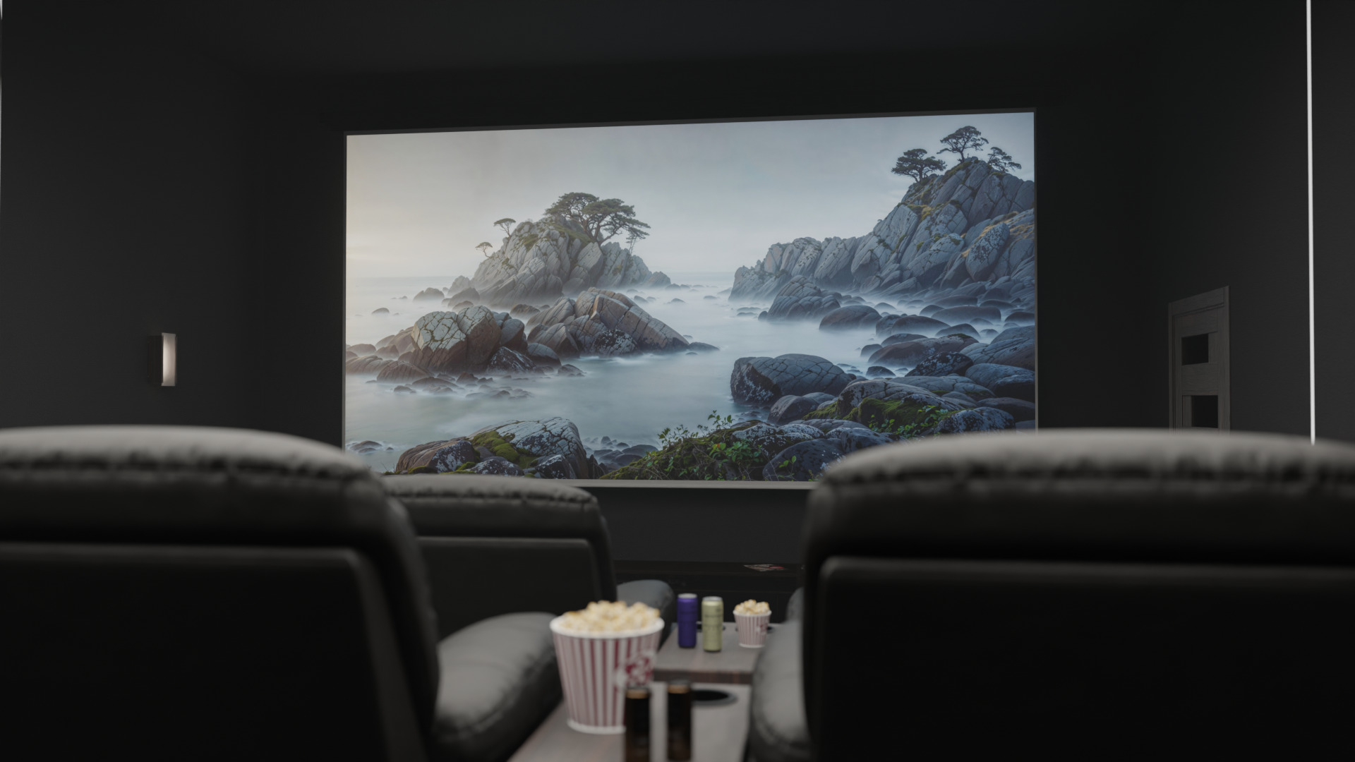 Luxury home theater 3D model_6