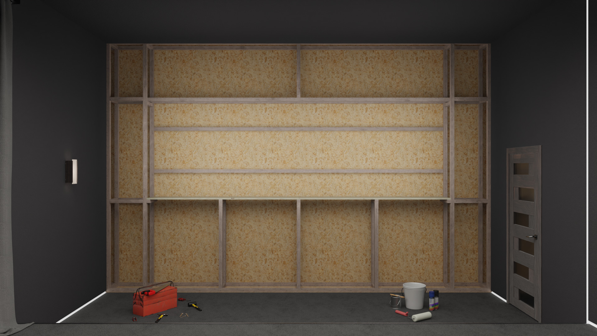 Luxury home theater 3D model_8