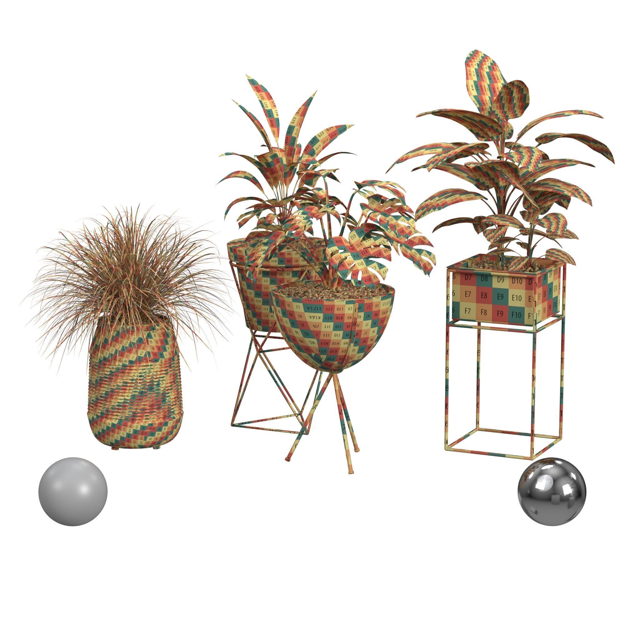 Plants and Planters 3D model_2