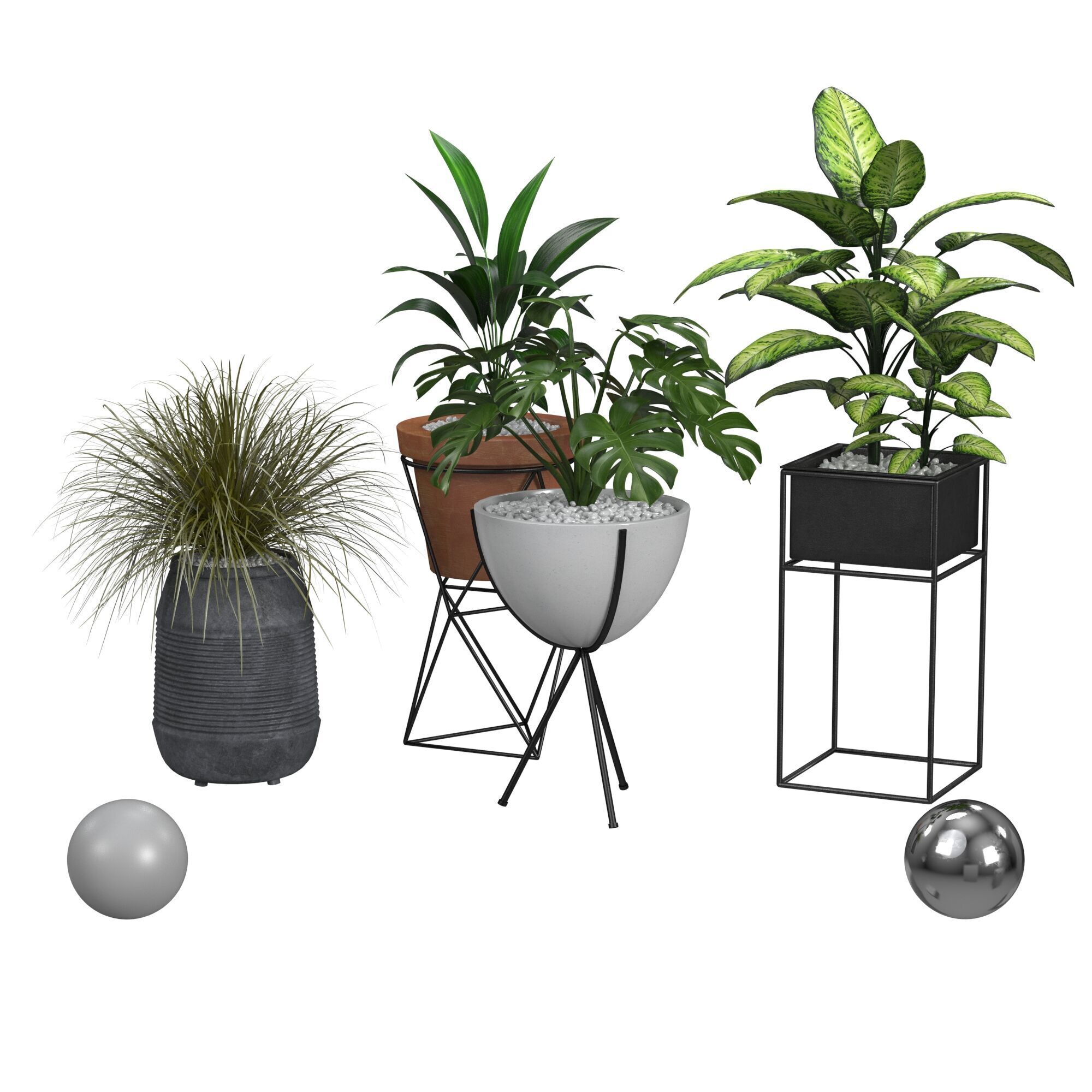 Plants and Planters 3D model_1