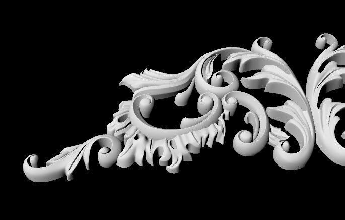 Central decor ornament for furniture 3D model_3