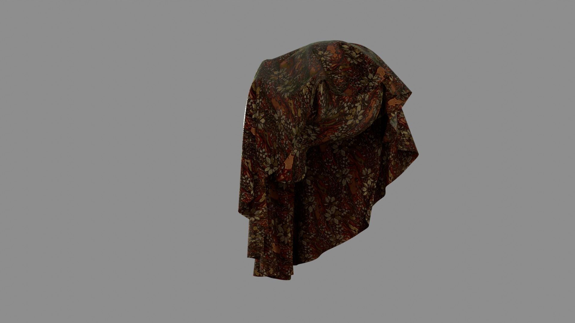 Oriental Fabric Seamless Material Golden Red Flowers Texture_13