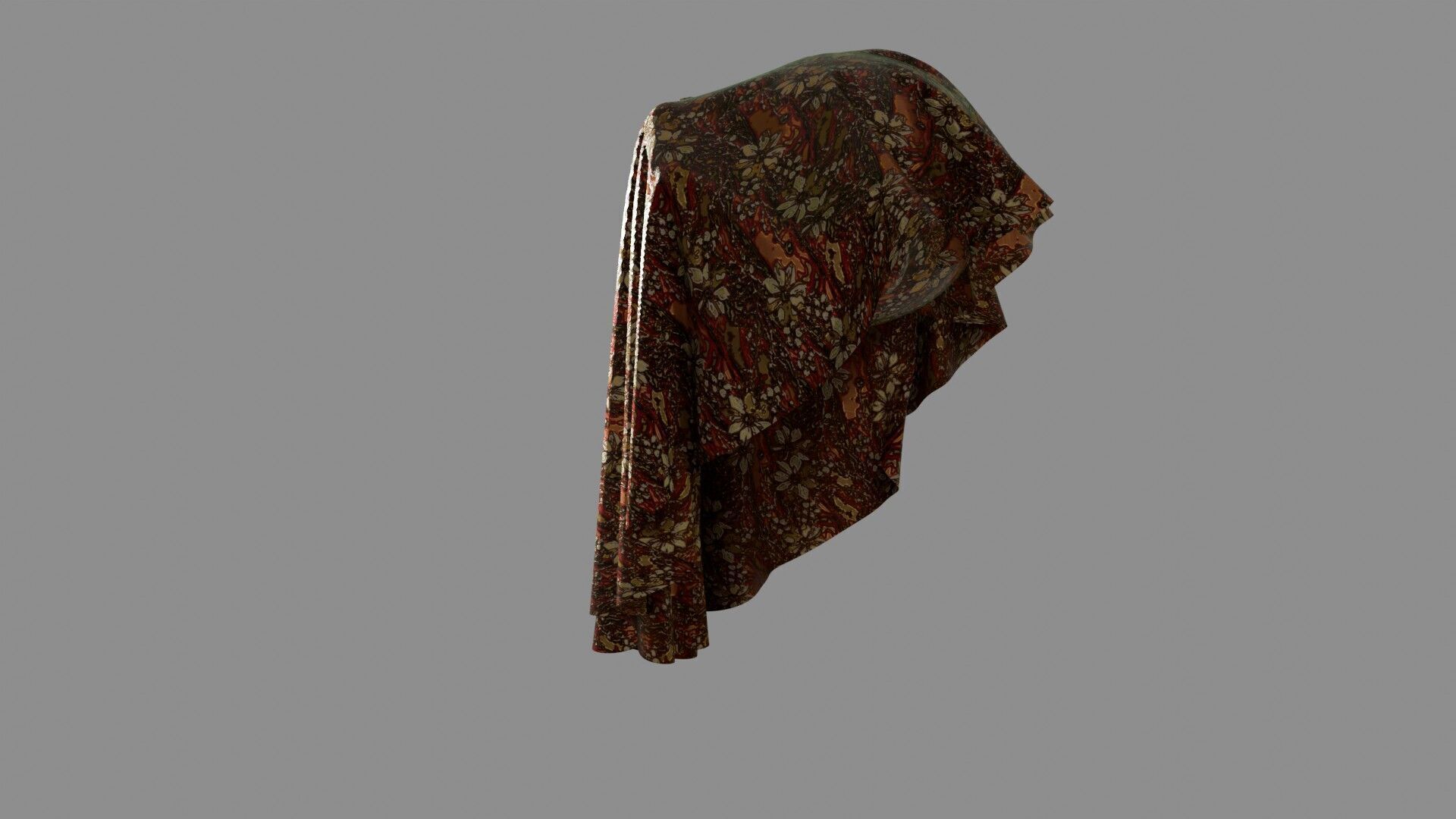 Oriental Fabric Seamless Material Golden Red Flowers Texture_12