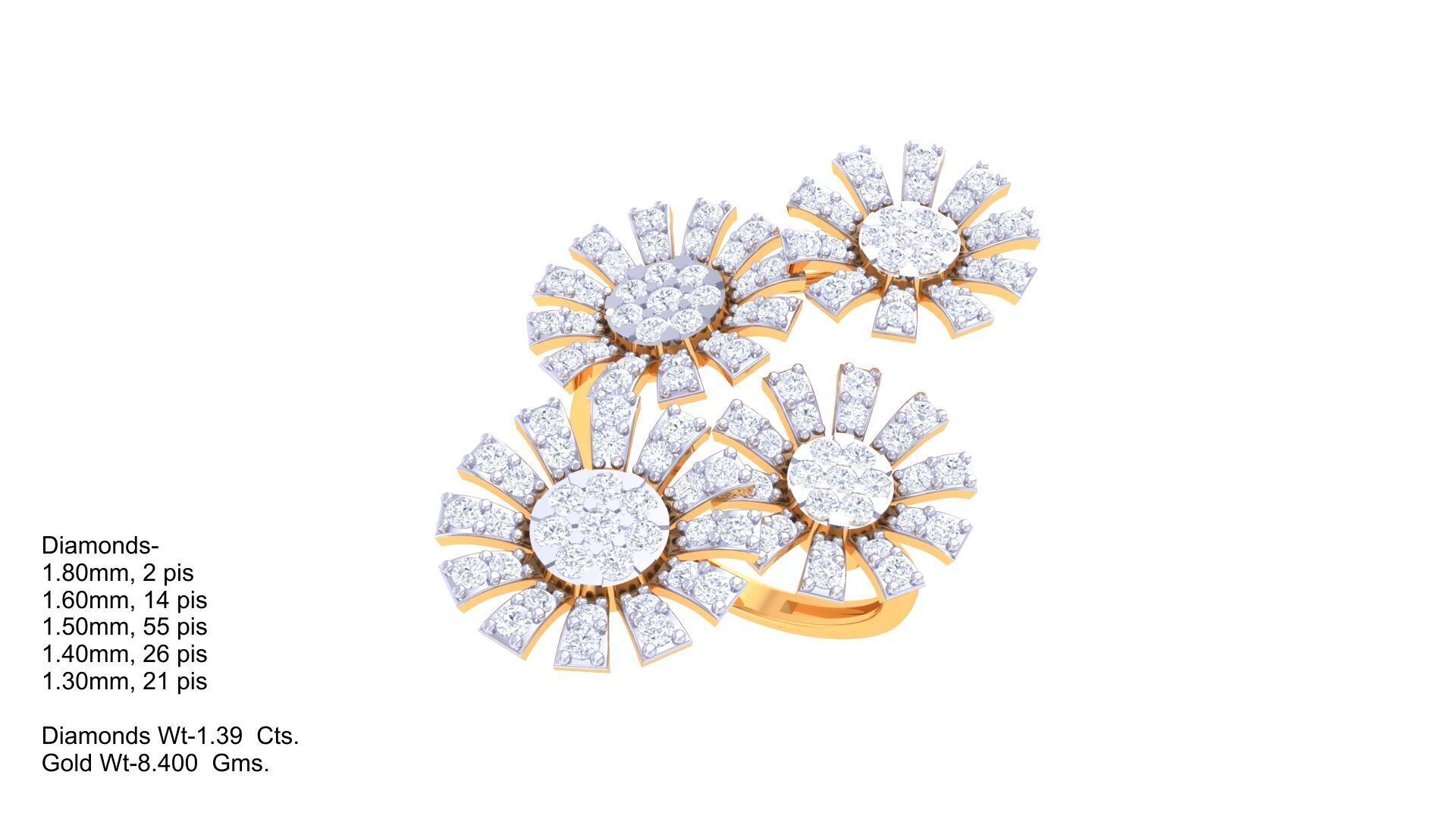 Women Ring Render 3dm STL OBJ FBX Details 3D print model_2