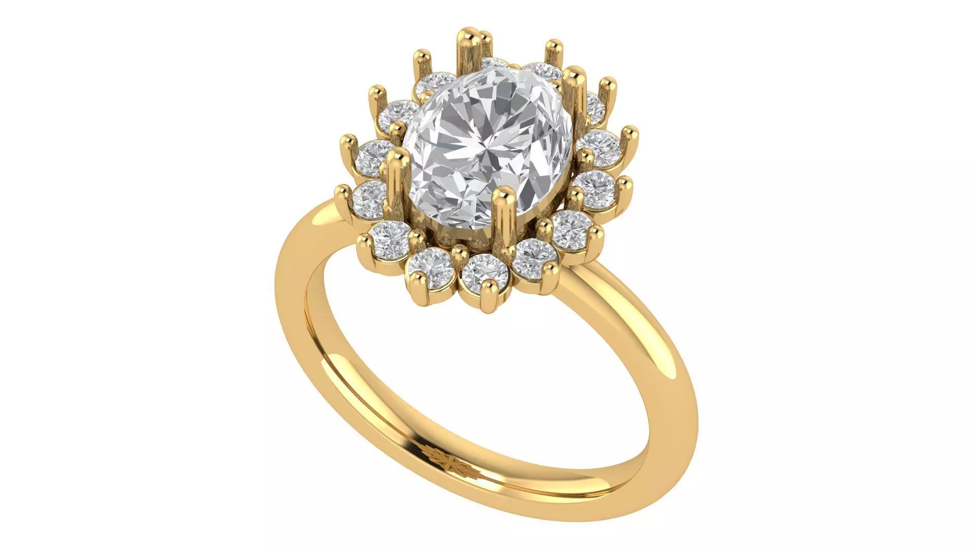Ledies Diamound Ring 3D print model