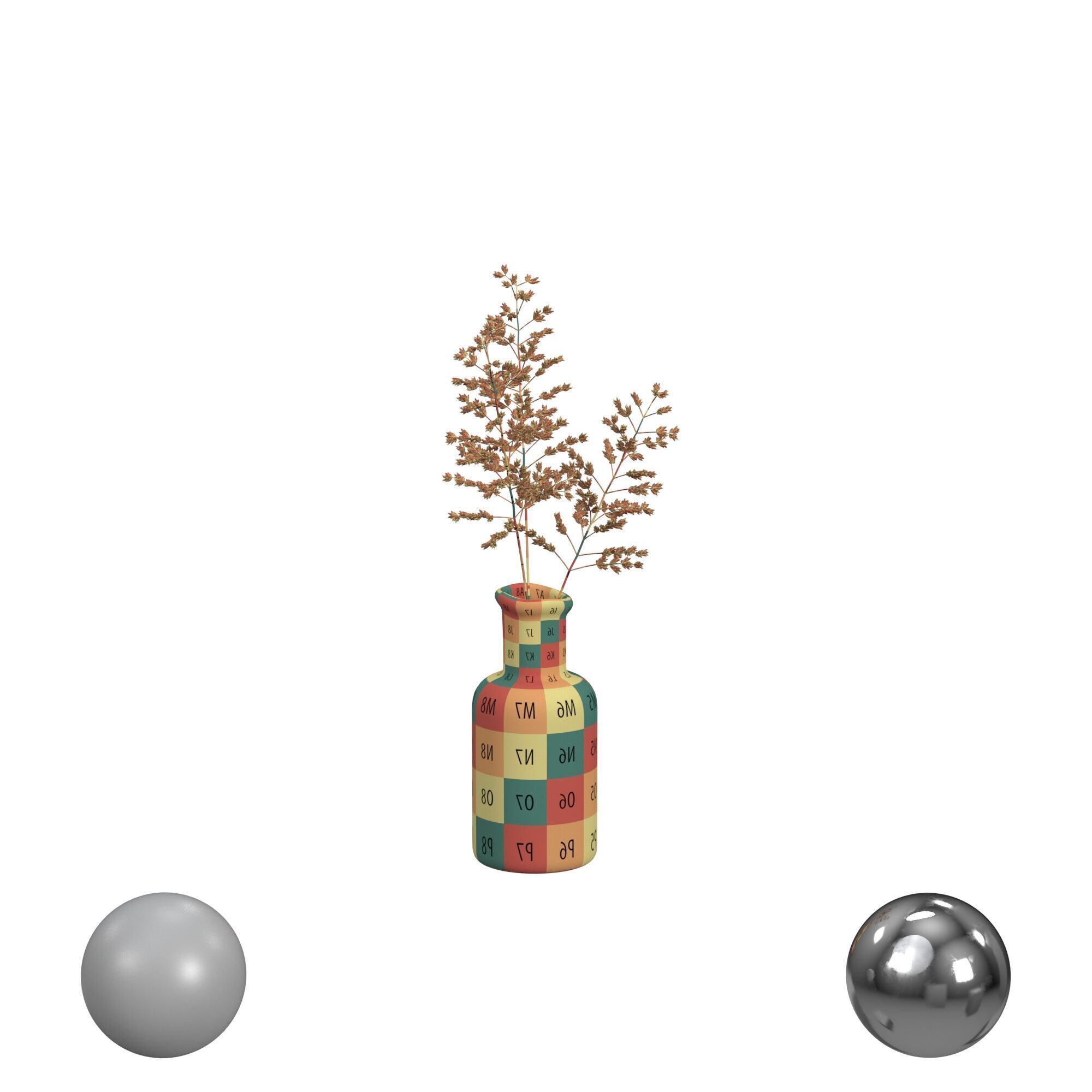 Grass plant 3D model_2