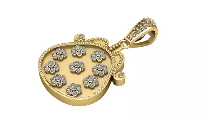 STYLISH FLOWER PENDANT 3D PRINTABLE MODEL 