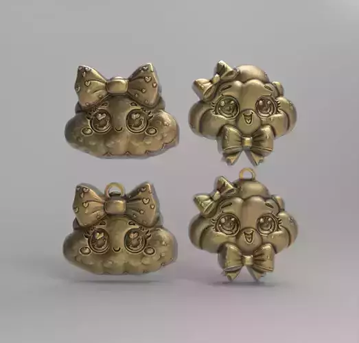 cute clouds  keychains