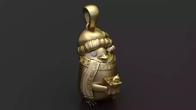 PENGUIN BIRD PENDANT 3D PRINTABLE MODEL