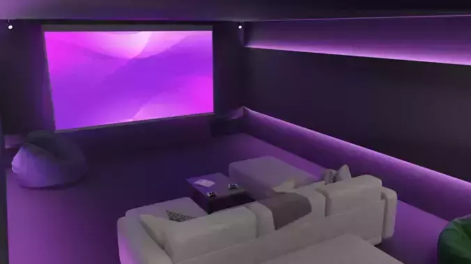 Black Home cinema 3D model