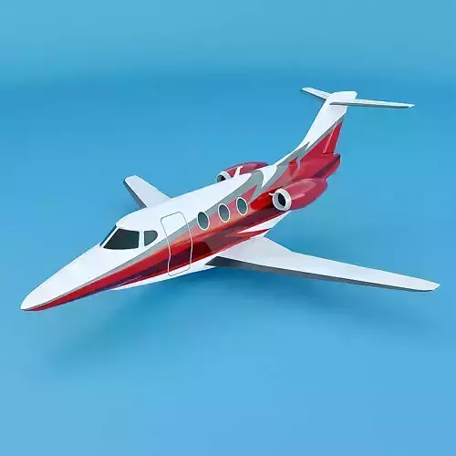 Beechcraft Premier IA private jet Low-poly 3D model