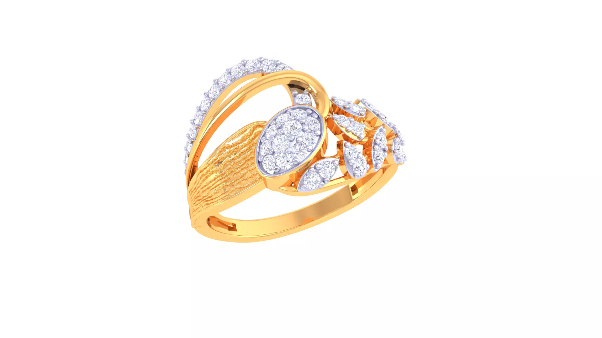 Women Ring Render 3dm STL OBJ FBX Details 3D print model_0