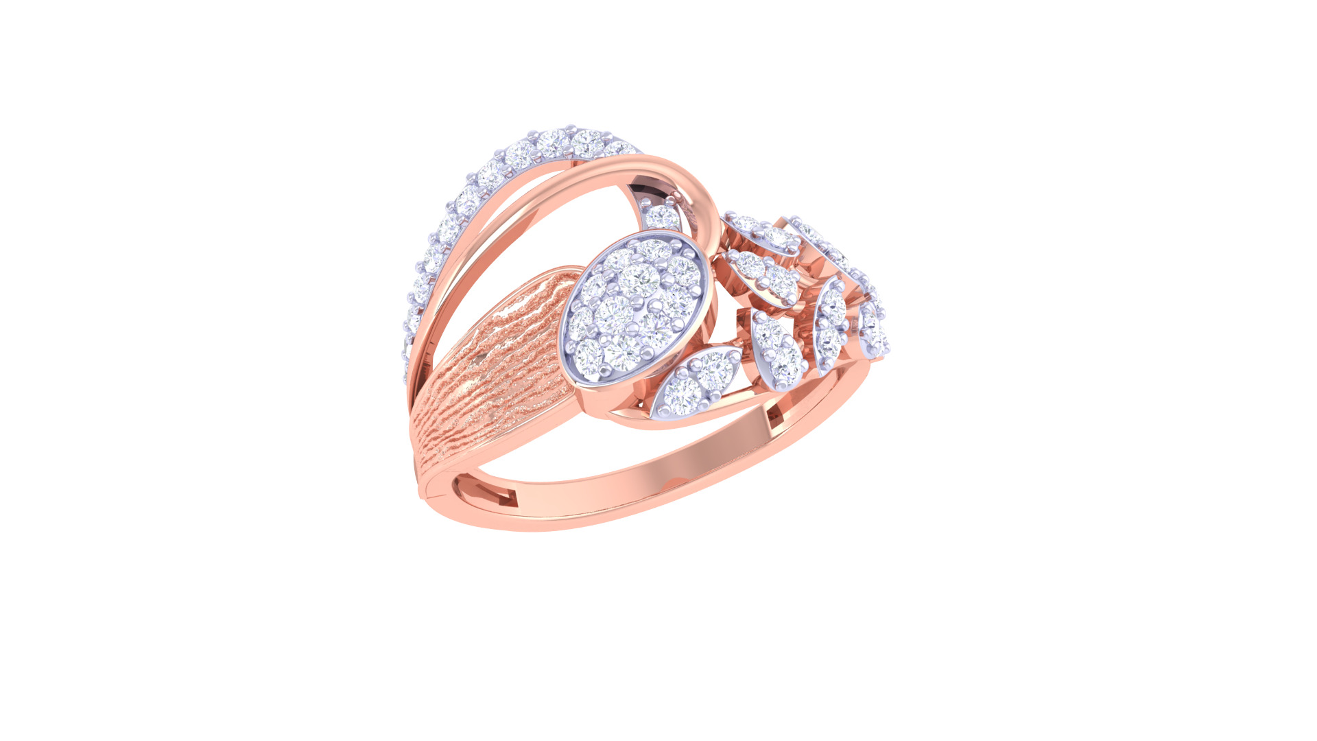 Women Ring Render 3dm STL OBJ FBX Details 3D print model_2