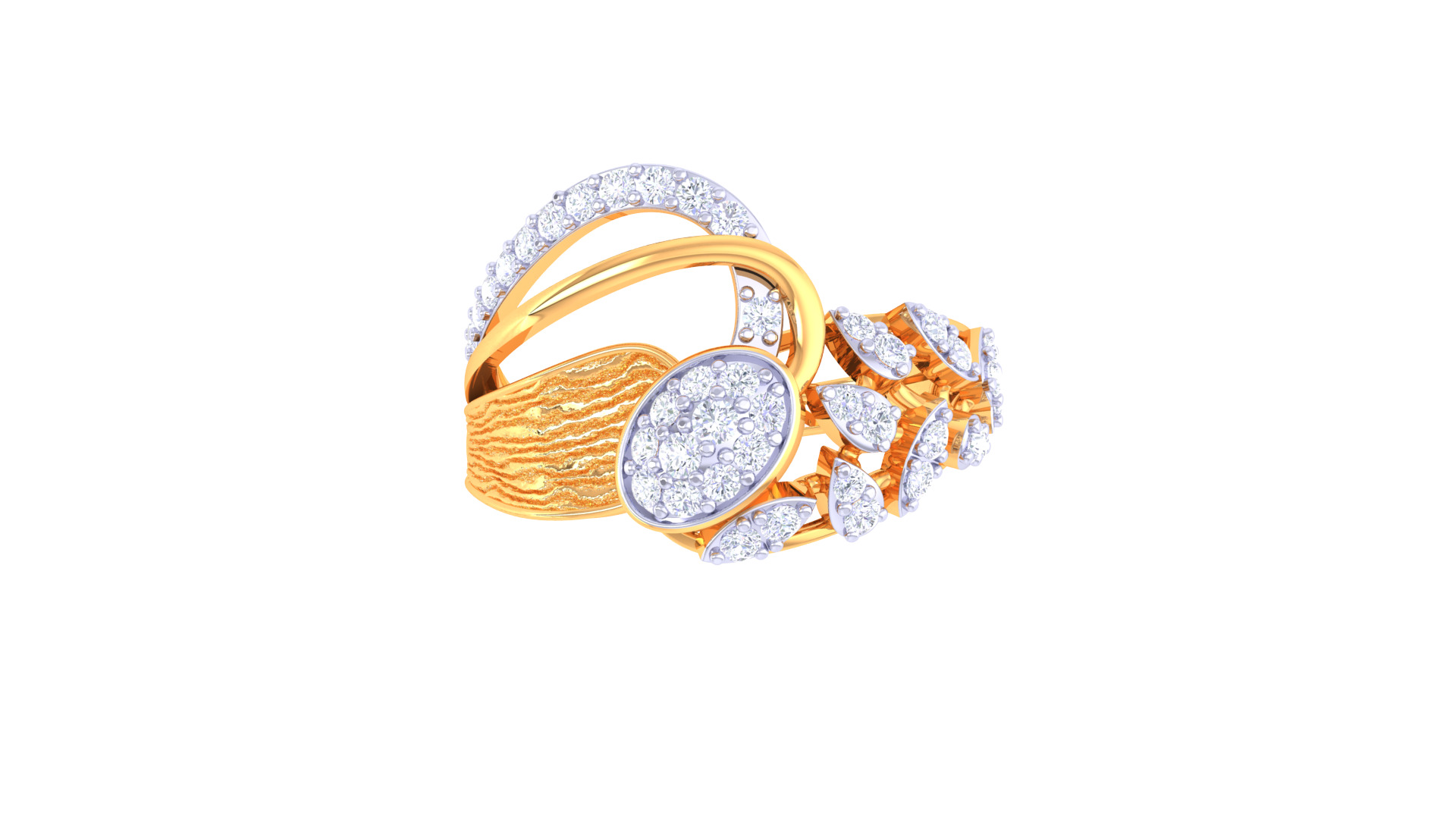 Women Ring Render 3dm STL OBJ FBX Details 3D print model_3