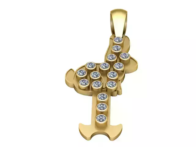 CROSS DIAMOND PENDANT 3D PRITABLE MODEL 